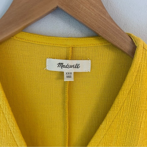 Madewell Yellow Crosshatch Side-Tie Dress - Picture 8 of 10